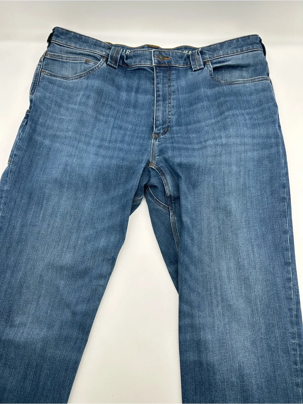 Duluth Trading Co Men's Double Flex Straight-Leg Blue Denim Jeans 40x32